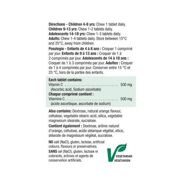 Detalle cápsula vitamina C Jamieson 500 mg