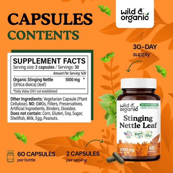Detalle cápsula Wild & Organic hoja de ortiga