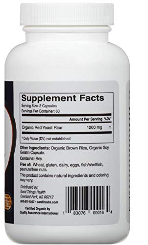 Detalle cápsulas arroz levadura roja Cardiotabs