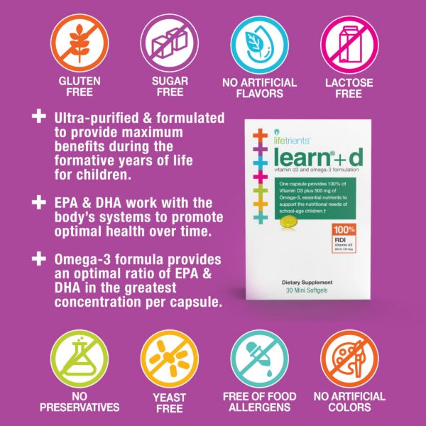 Version 1.0.0 Detalle cápsulas blandas Lifetrients Learn+D omega 3 y D3