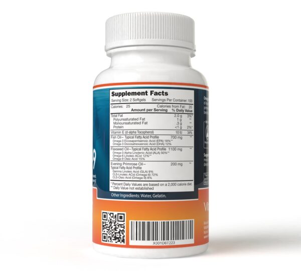 Detalle de cápsulas blandas Omega 3-6-9 para salud cardiovascular