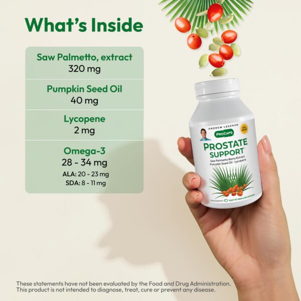 Cápsulas blandas Andrew Lessman para salud de la próstata