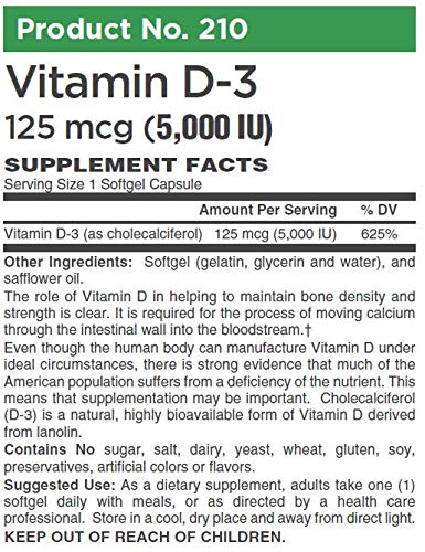 Detalle cápsulas blandas vitamina d-3 5000 ui lanolina