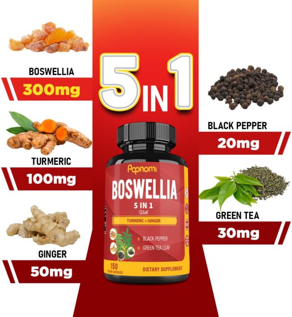 Detalle cápsulas Boswellia Serrata con ingredientes naturales