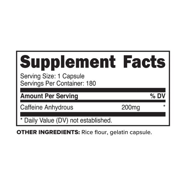 Detalle cápsulas cafeína Primaforce 200mg
