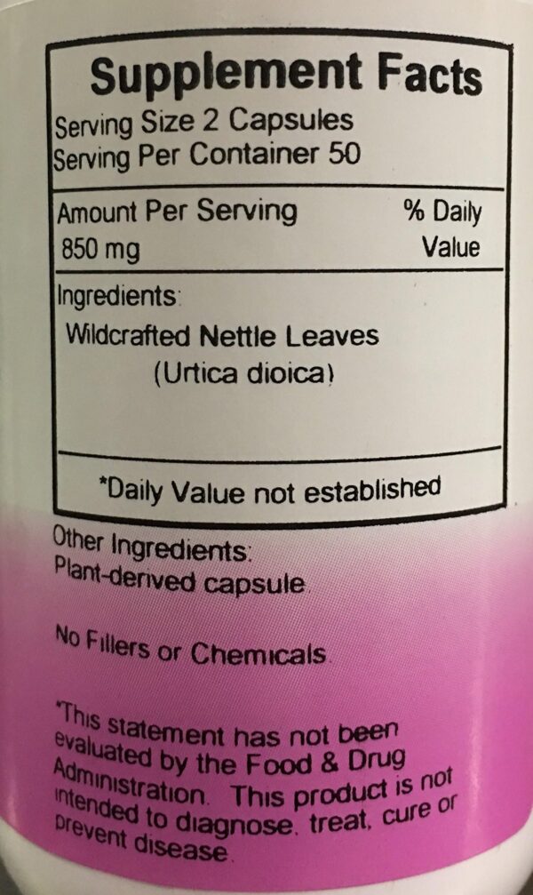 Detalle cápsulas Christopher's Ortiga suplemento natural