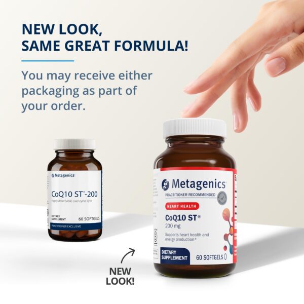 Detalle de cápsulas CoQ10 ST-200 mg Metagenics