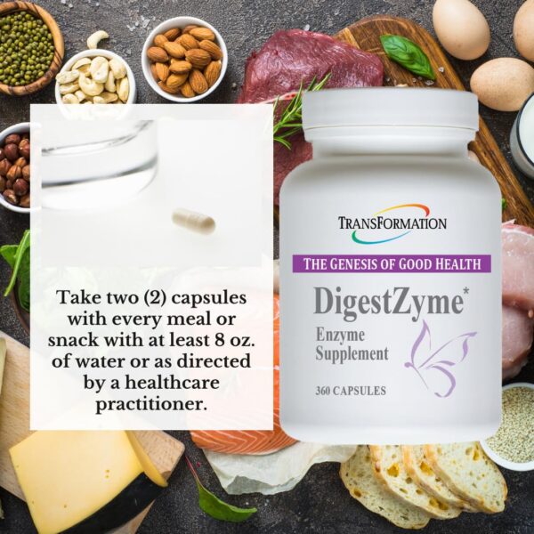 Detalle cápsulas DigestZyme fórmula natural digestiva
