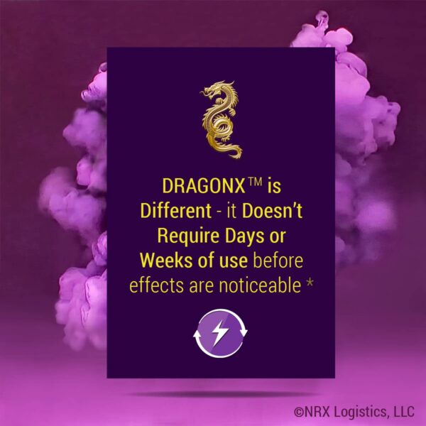 Detalle cápsulas Dragonx suplemento masculino energía y fuerza