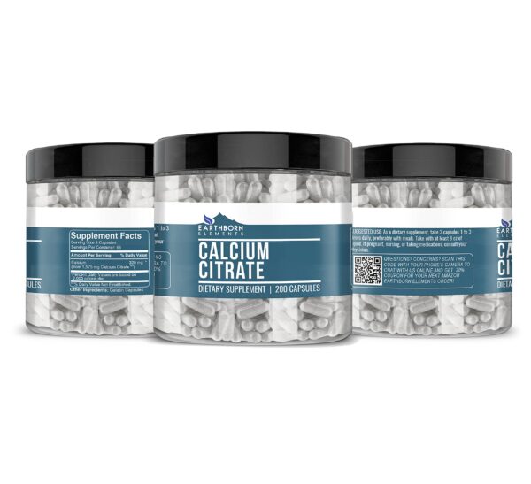 Detalle de cápsulas Earthborn Elements de calcio