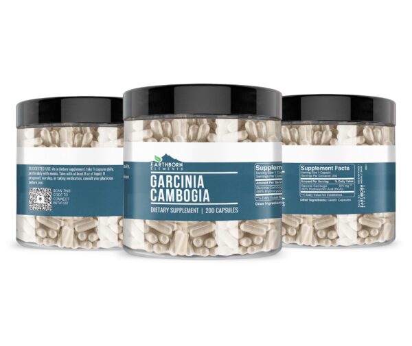 Detalle de cápsulas Earthborn Elements Garcinia Cambogia naturales