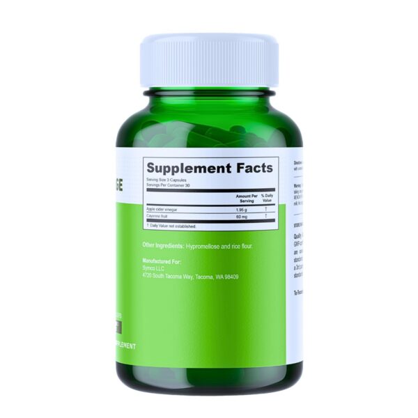 Detalle cápsulas INFINITE AGE vinagre manzana con cayena