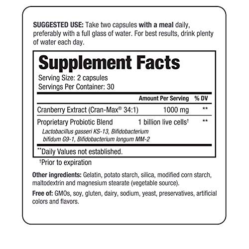 Version 1.0.0 Detalle cápsulas Kyo-Dophilus Cran+ con extracto de arándano