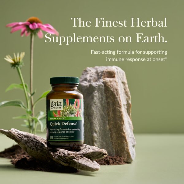 Detalle cápsulas líquidas inmunológicas Gaia Herbs Quick Defense