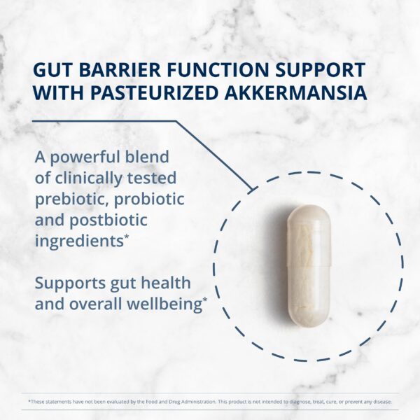 Detalle cápsulas Metagenics UltraFlora Triplebiotic con Akkermansia