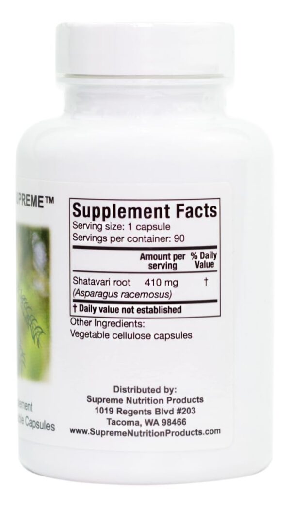 Detalle cápsulas naturales Shatavari Supreme