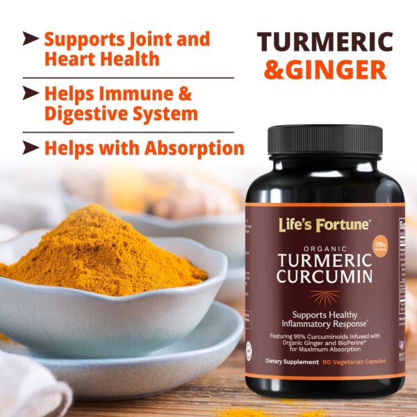 Version 1.0.0 Detalle cápsulas orgánicas cúrcuma y jengibre Life's Fortune