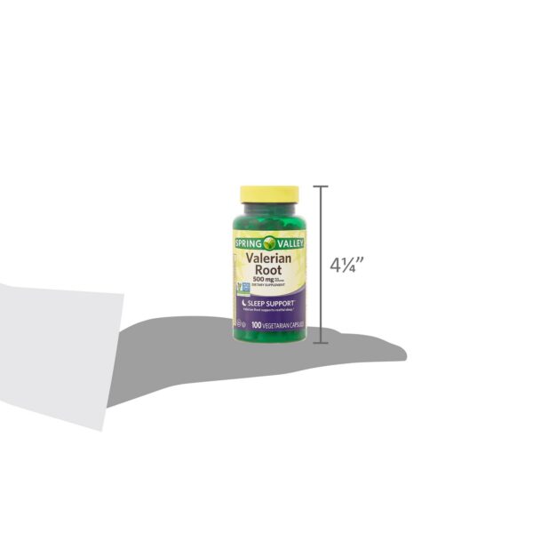 Detalle de cápsulas de raíz de valeriana para descanso natural