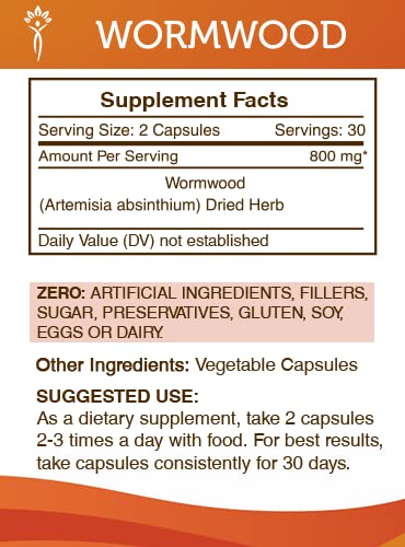 Detalle cápsulas Secrets of the Tribe Artemisa 800 mg