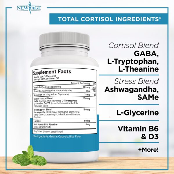 Version 1.0.0 Detalle cápsulas suplemento cortisol NEW AGE mujeres