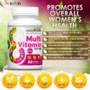 Detalle de cápsulas para suplemento multivitamínico LIVEGOOD para mujeres