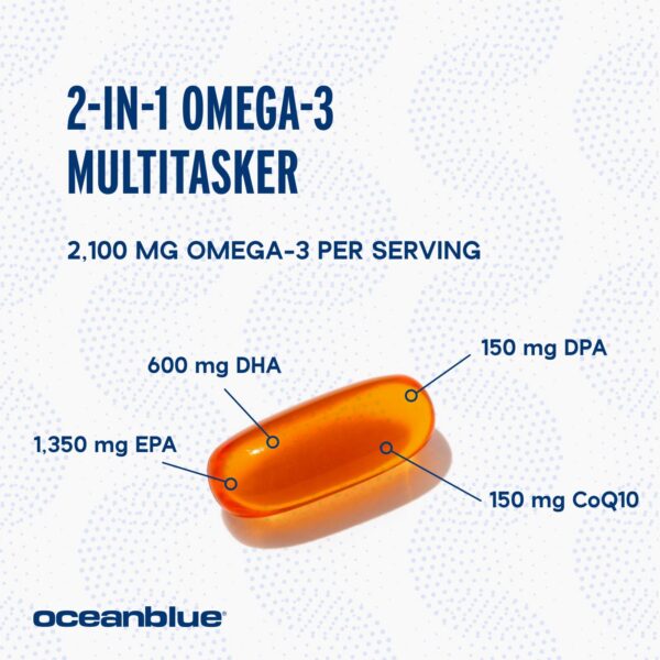 Detalle capsulas suplemento Omega-3 con sabor naranja