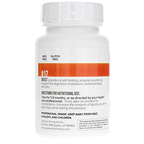 Interior frasco con cápsulas Systemic Formulas D-Digest