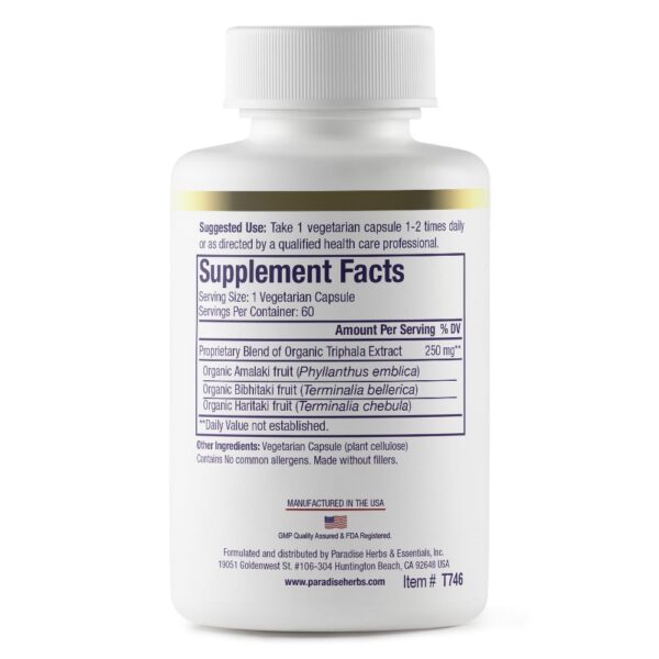 Version 1.0.0 Detalle cápsulas Triphala Paradise Herbs vegano sin gluten