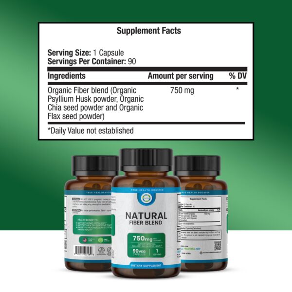 Detalle cápsulas TRUEMED mezcla natural de fibra