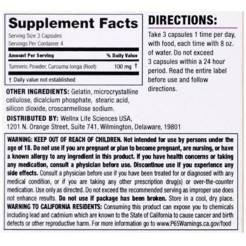 Detalle cápsulas Ultimate Turmeric 100mg paquete doble