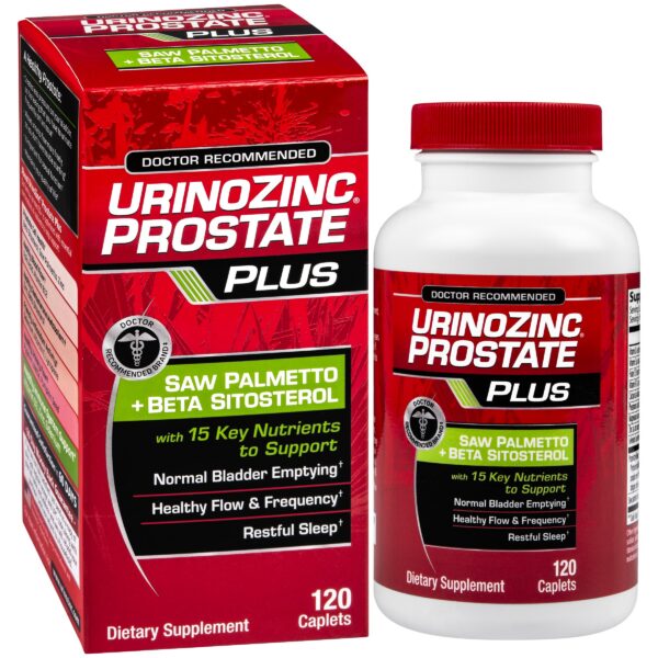 Detalle cápsulas Urinozinc Prostate Plus para micción frecuente