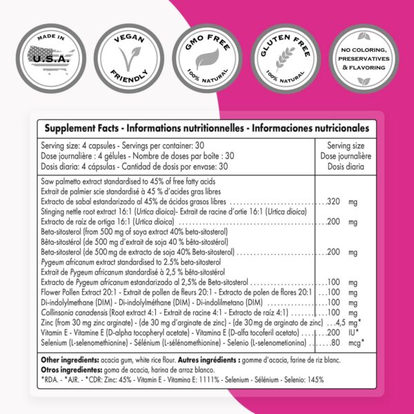 Detalle cápsulas veganas de ProstaNatural de Supersmart