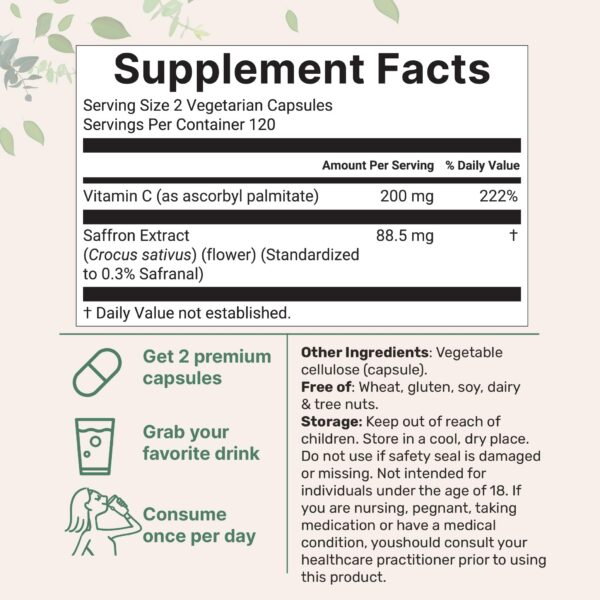 Version 1.0.0 detalle cápsulas vegetales azafrán puro Micro Ingredients
