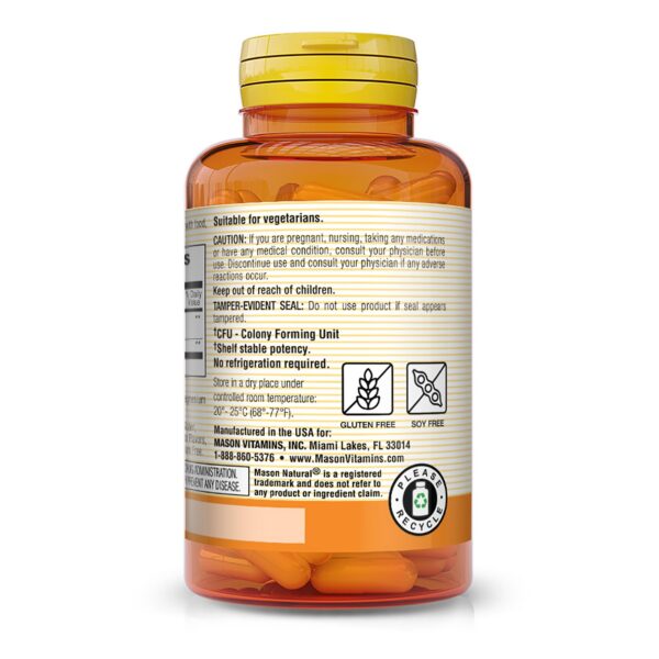 Detalle cápsulas vegetales Mason Natural probiótico