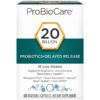 Detalle cápsulas vegetales probiótico ProBioCare 20 mil millones CFU