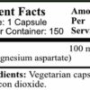 Detalle cápsulas vegetarianas de magnesio aspartato Daily Manufacturing