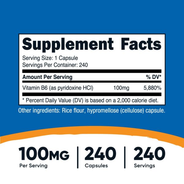 Version 1.0.0 Detalle de cápsulas vitamina b6 Nutricost