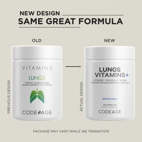 Detalle cápsulas vitaminas para pulmones Codeage