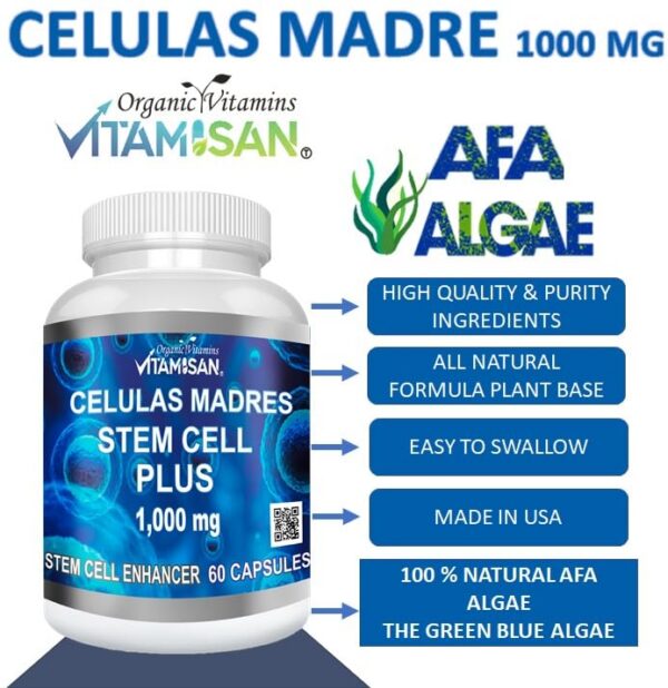 Detalle cápsulas Vitamisan células madre