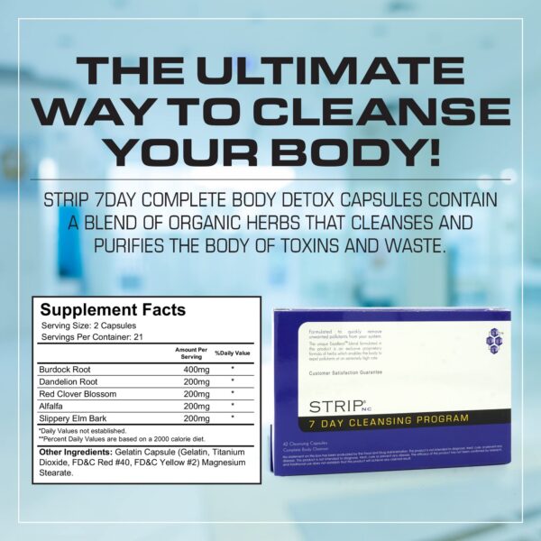 Detalle cápsulas Wellgenix Strip detox 7 días