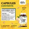 Detalle cápsulas Wild & Organic raíz de jengibre 1200 mg