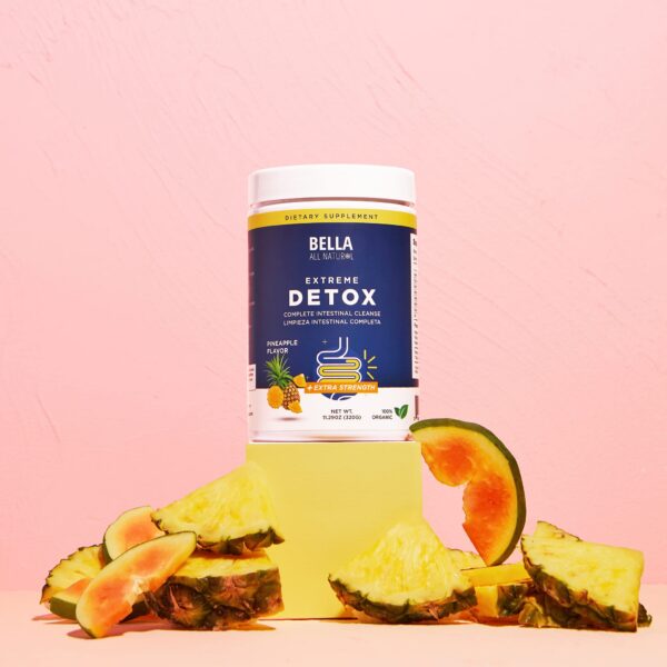Detalle del empaque Bella All Natural detox piña