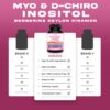 Detalle del empaque y beneficiosMy-Inositol y D-Chiro Inositol Dorado