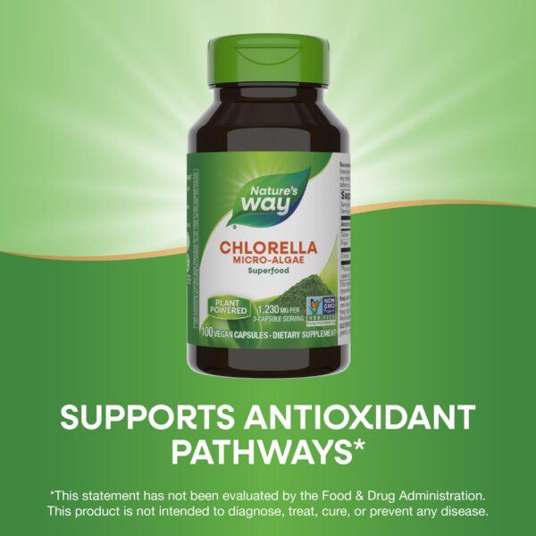 Detalle empaque Nature's Way Chlorella