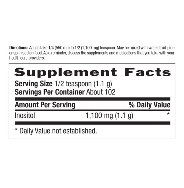 Detalle empaque Country Life polvo de inositol