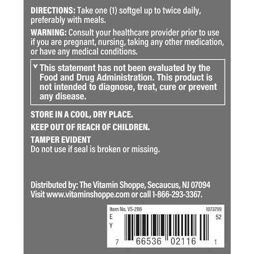 Detalle empaque Vitamin Shoppe Saw Palmetto 160mg