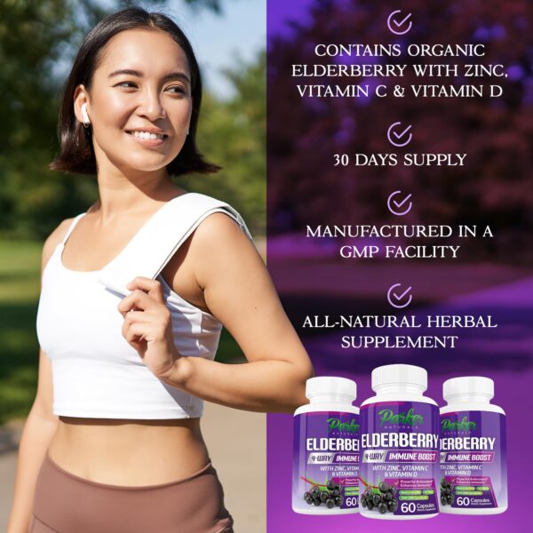 Detalle envase cápsulas de saúco Parker Naturals