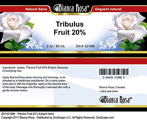 Detalle del envase y etiqueta del ungüento Tribulus Bianca Rosa 20%