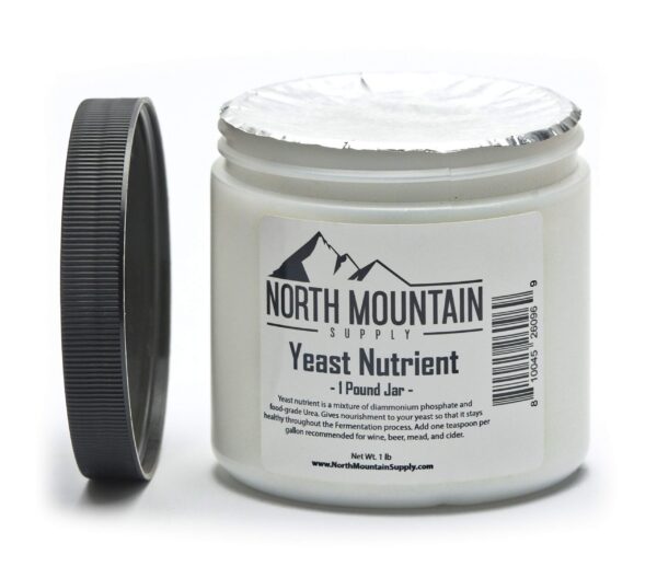 Detalle envase nutriente levadura North Mountain Supply 1 libra