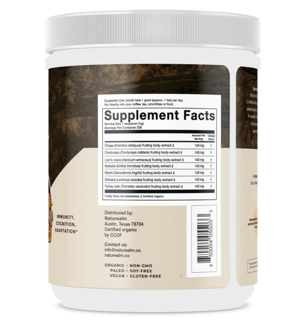 Version 1.0.0 Detalle envase polvo hongos Sacred 7 Naturealm